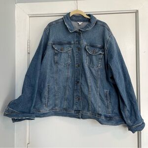 Sonoma Medium Wash Denim Jean Jacket women’s plus size 4X button